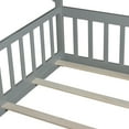 thumbnail image 6 of Miniyam Twin Size Floor Bed for Kids with Tent House Frame, Montessori Low Bed with Guardrails, Gray, 6 of 7