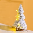 thumbnail image 5 of Christmas Tree 5.91inch Artificial Christmas Trees Tower-shaped Flocked Cedar Miniature Christmas Trees Snow Frost Ornaments With Wooden Bases For Christmas Party Table Top Decor Winter Crafts, 5 of 7