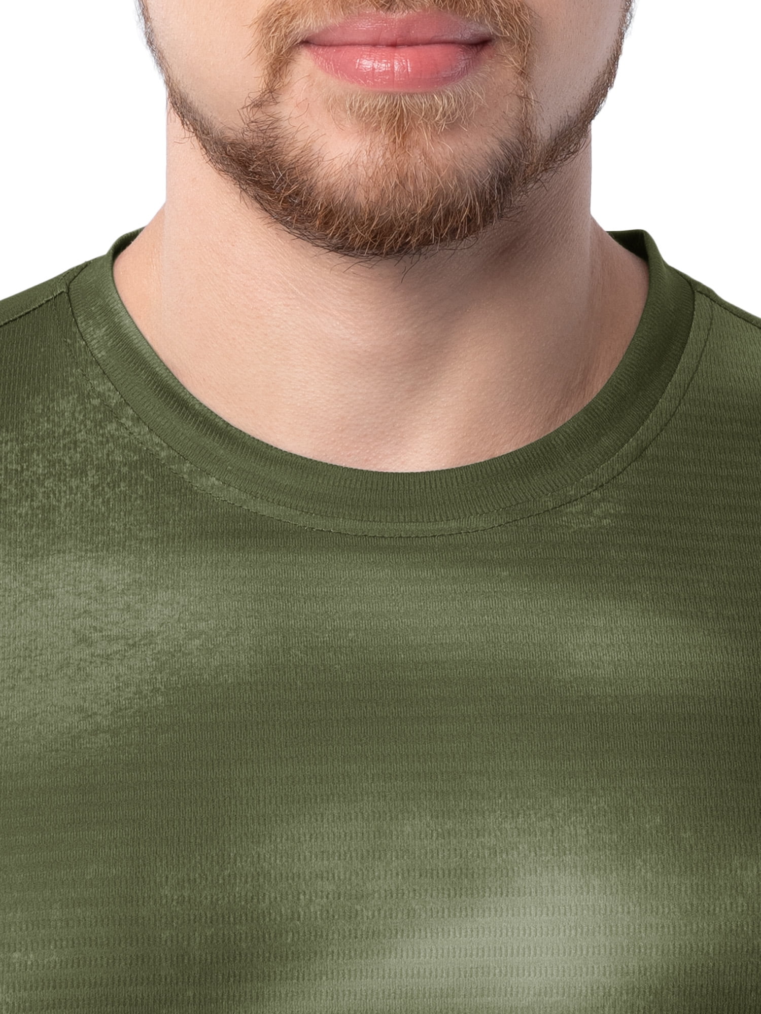 Athletic Works Men's and Big Men's Core Linear Mesh Active Short Sleeve Tee, Sizes S-3XL