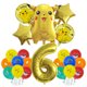 thumbnail image 3 of Birthday Decorations Tableware Plates Napkins Balloons Bag Card Backdrop Kids Pikachu Happy birthday Decor Supplies, 3 of 5