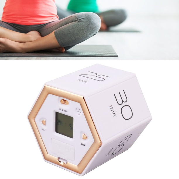 Temporizador Hexagonal, Temporizador Pomodoro Magnético Con Función De Alarma Silenciosa, Temporizador De Cubo Ajustable Para Aula, Cocina, Estudio Y Trabajo