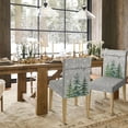 thumbnail image 4 of 4PCS Christmas Dining Chair Covers, Snow Trees Stretch Removable Washable Slipcover Chair Protector for Dining Room Home Decor, 4 of 6