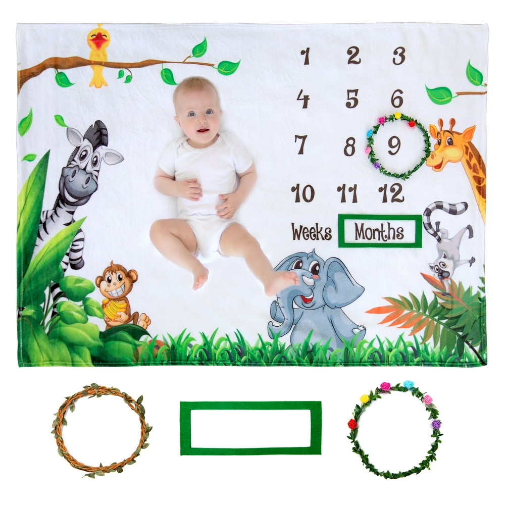 Natou Baby Milestone Blanket Soft Milestone Blanket for Baby with
