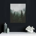 thumbnail image 4 of GOSMITH Framed Canvas Print Wall Art Washed Out Mist Over Forest Pine Trees Nature Wilderness Photography Modern Rustic Scenic Multicolor for Living Room, Bedroom, Office Framed, 4 of 4