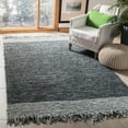 thumbnail image 2 of SAFAVIEH Vintage Leather Horatio Braided Fringe Border Area Rug, Light Grey/Brown, 6' x 6' Square, 2 of 5