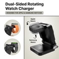 thumbnail image 4 of It's Just Smart 3-in-1 Magnetic Wireless Charging Station for Apple & Samsung Devices, Dual-Sided Rotating Watch Charger, 15W Fast Foldable Charger - Black, 4 of 7