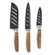 Thyme & Table 3-Piece Set, Acacia Handles with Stainless Steel Blades