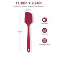 thumbnail image 3 of U-Taste 600°F High Heat Resistant 11.38in Silicone Large Spatula, BPA-Free Food Grade Kitchen Cooking Baking Mixing One Piece Seamless Flexible Rubber Bowl Scraper for Nonstick Cookware (Red), 3 of 9