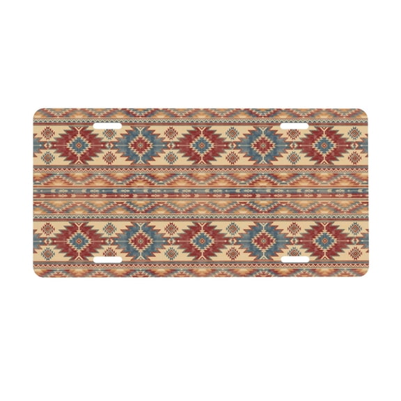 Kdxio Traditional Tribal Aztec License Plate Car Front License Plate Car Decoration Car Accessories Front Tag Plate Standard Size