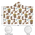 thumbnail image 3 of Wearable Blanket,Highland Cow Barrel Boot Butterfly Pattern Hooded Wearable Sherpa Blanket for Adults & Teens,Winter Poncho Shawl Wrap Cape Thick Warm,60"x80", 3 of 5