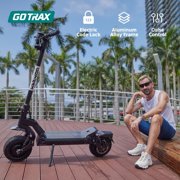 GOTRAX Odyssey Adult Electric Scooter with 11 pneumatic tires, 38 mph & 45 mile range, Dual 650W, 330lbs Max Load, Foldable, Black