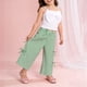 thumbnail image 2 of Vestido de Verano de Manga Corta para Niñas Color Sólido Blusa de Cuello Redondo Y Pantalones Cortos Set, Suave Transpirable Poliéster Vestido Casual para Niños Actividades Diarias, 2 of 8
