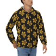 thumbnail image 4 of Zip Up Hoodies for Men - Maple Leaves With Leopard Long Sleeve Comfrt Men'S Fashion Hoodies & Sweatshirts, Jackets for Men Hoodies Pullover Clothing Clothes with Pouch, 4 of 5