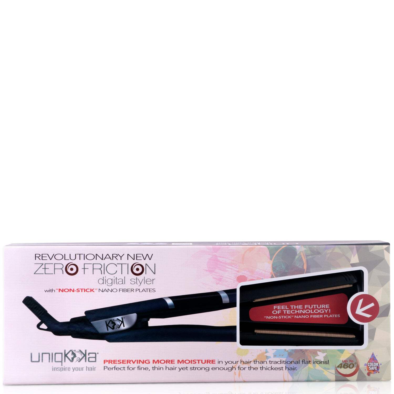 Uniqkka Nano Fiber Straightener, Ceramic Plates, 1-Inch  display picture 2