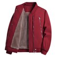 thumbnail image 4 of ZCFZJW Men's Bomber Jacket Lightweight Casual Fall Winter Sherpa Fleece Lined Warm Windbreaker Zip Up Long Sleeve Thick Coat with Pockets XXXXL, 4 of 5