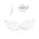 thumbnail image 2 of Accesorios de decoración de alas de ángel, disfraz de ángel para fiesta de cumpleaños, noche de Halloween Blanco 3 Piezas, 2 of 9