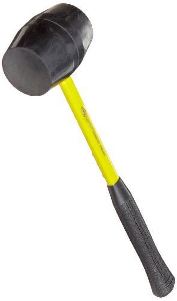 NUPLA 13120 2 Lb Head Rubber Mallet 16-1/2" OAL, 16-1/4" Long Fiberglass Handle