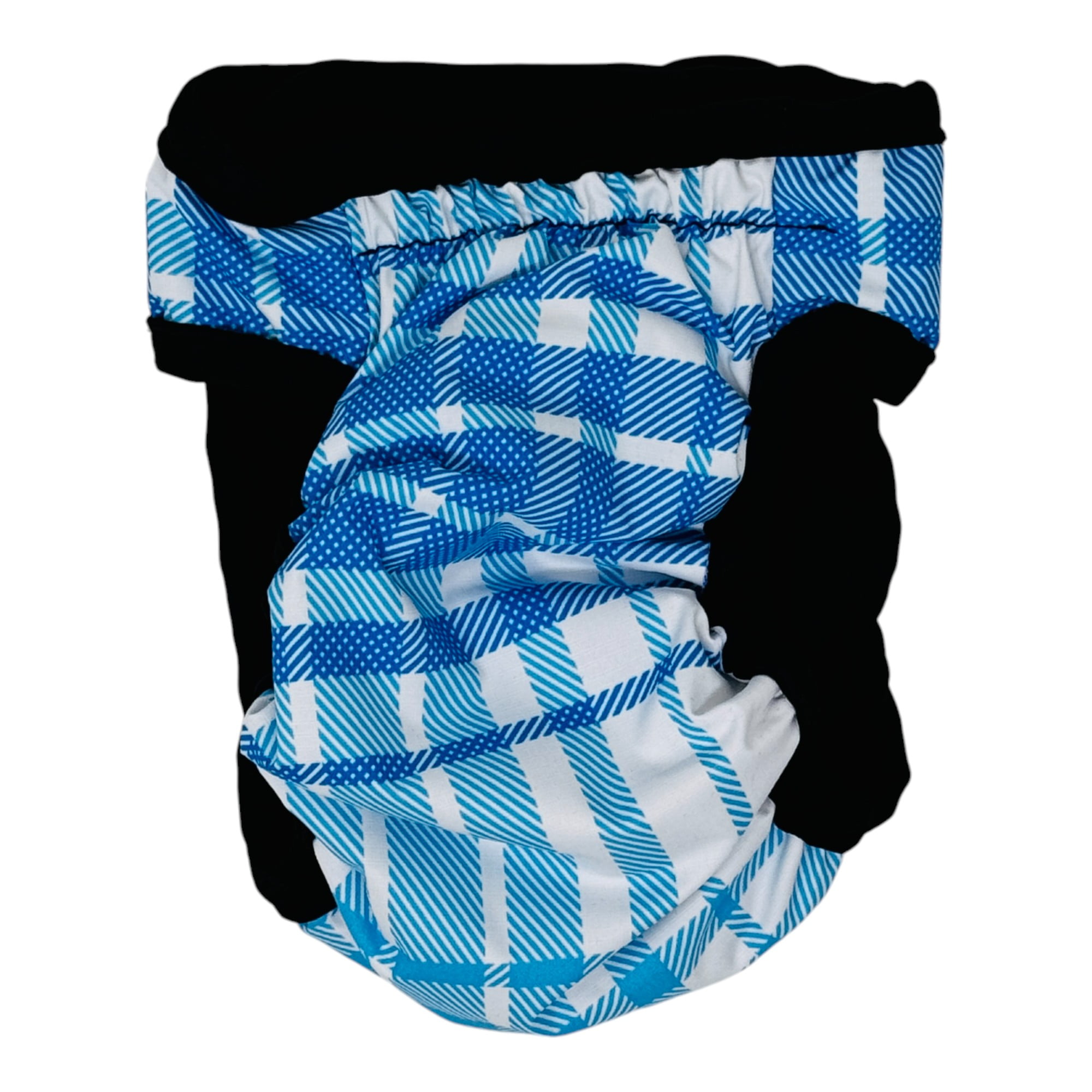 Barkertime Blue Plaid Cat Diaper Pull-up