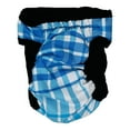 thumbnail image 4 of Barkertime Blue Plaid Cat Diaper Pull-up, 4 of 8