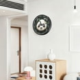 thumbnail image 6 of RMDQTR 12 Inch Sound-Activated LED Night Light Wall Clock Silent Sweep Movement Acrylic Face Battery-Operated for Bedroom/Living Room/School / Panda Head Image, 6 of 8