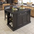 thumbnail image 2 of Homestyles Nantucket Wood 3 Piece Kitchen Island Set in Black, 2 of 19