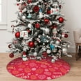 thumbnail image 5 of Sikiie Gold Pinecone Merry Christmas A 30-48 inches {designName} Print Christmas Tree Skirt Snowman Xmas Tree Skirt with Edge Christmas Decorations for Holiday Party-36", 5 of 7