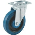 thumbnail image 2 of Shepherd Hardware Swivel Plate Caster - Elastic Rubber, General-Duty - 4 In, Blue, 2 of 2