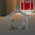 thumbnail image 2 of Northlight LED Lighted Holy Family Nativity Scene Outdoor Christmas Decoration - 44" - Warm White, 2 of 5