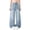 Light Blue, variant on Coerni Girls Baggy Cargo Jeans Teen Y2K Wide Leg Elastic High Waist Denim Pants Trendy Distressed Long Trousers Preppy Clothes