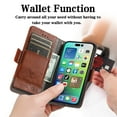 thumbnail image 2 of for Samsung Galaxy A06 Leather Phone Case Wallet Folio Flip Cover Casual Business, [RFID Blocking] Multi Hidden Anti-theft Card Holder Cash Slot, Side Magnetic Buckle, Stand Support, 2 of 7