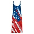 thumbnail image 4 of OAVQHLG3B Womens Dresses Sun Dresses Women Summer Casual 4th of July Outfits American flag s Summer Casual Beach Sleeveless Suspenders Printing Dress, 4 of 5