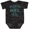 thumbnail image 3 of Inktastic Life's Better on a Bicycle Girls Baby Bodysuit, 3 of 5