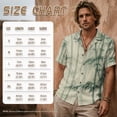 thumbnail image 4 of FOR U DESIGNS Green Tree Leaf Print Linen-Like Couple Matching Outfits Men's Button Down Shirt Women's Sleeveless Dress with Pockets for Beach Vacation, 4 of 7