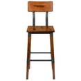thumbnail image 6 of Emma + Oliver 2 Pack Commercial Grade Rustic Walnut Industrial Style Wood Dining Barstool, 6 of 15