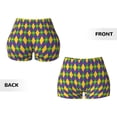 thumbnail image 5 of Naloa Mardi Gras Biker Shorts for Women Seamless Scrunch Short Women’s Yoga Shorts for Gym Running Sport Shorts - Large, 5 of 9