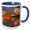 Blue/White, variant on 3drose, Canada, Manitoba, Paint Lake Provincial Park, Island at Sunrise., 11oz Mug