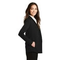 thumbnail image 3 of Port Authority Ladies Interlock Cardigan-3XL (Deep Black/ Charcoal Heather), 3 of 6