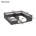 thumbnail image 7 of Miniyam Double Twin Size Floor Bed, Wood Kids Bed with Guardrails, Espresso, 7 of 7