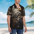 thumbnail image 3 of Fotbe Noble Style Bald Eagle Camisa Hawaiana para Hombre Unisex – Camisa Casual de Verano con Botones de Manga Corta de Algodón y Lino,Large, 3 of 7