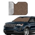 thumbnail image 3 of Kdxio Brown Leopard Print Front Windshield Sun Shade,Folding Auto Sunshade for Car Truck SUV-, 3 of 7