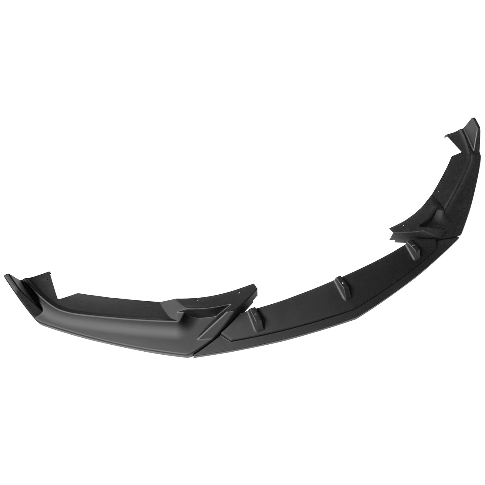 Ikon Motorsports Compatible with 20-24 Cadillac CT5 3PCS Front Bumper Lip Spoiler Kit IKON Style PP Matte Black