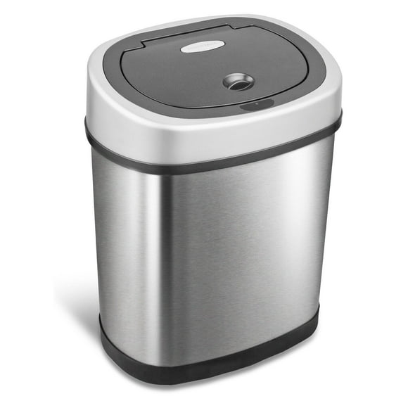 Nine Stars DZT-12-9 Touchless Stainless Steel 3.1 Gallon Trash Can