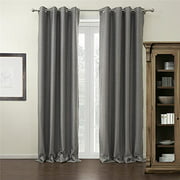 IYUEGO Modern Grey Curtain Solid Grommet Top Blackout Curtain Draperies with Multi Size Customs 72" W x 84" L (Set of 1 Panel)