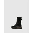 thumbnail image 4 of Fly London Womens Black SCOP110 Chelsea Leather Ankle Zip Biker Boots, 4 of 5