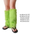 thumbnail image 5 of Fuzzy Faux Furs Leg Warmers Furs Heels Long Boots Cuffs Cover Has Elastic One Pair Carnivals Boot Cover Y2K JK Uniform, 5 of 11