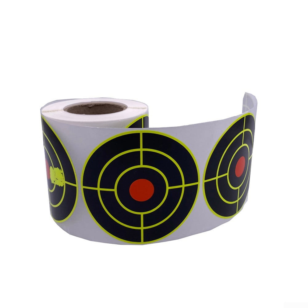 Details about   100Pcs /1Roll Self Adhesive Paper Reactive Splatter Shooting Target Stickers US 