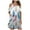 DT-White, variant on DailyTrove Women's Floral Print Fit & Flare Dress, Short Sleeve, Casual Garden & Brunch Wear, Lightweight Cotton Blend, Ruffled Hem