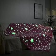 thumbnail image 2 of Glow In The Dark Throw Blanket,premium Super Soft Warm Cozy Furry Blanket Y1, 2 of 3