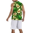 thumbnail image 5 of Rocae Avocado Green Striped for Men's Basketball Jersey Lightweight and Breathable Athletic Tank Top,Quick-Drying Sports Jersey Medium, 5 of 9