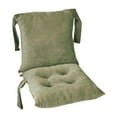 thumbnail image 3 of Cojín para silla, alfombrilla con respaldo y correas de fijación. Cojín de asiento ligero. Verde, 3 of 9
